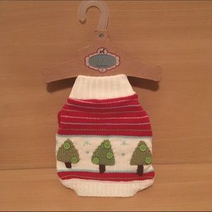 NWT XS Holiday Trees Dog Sweater Pret a Paw Christmas Trees with Buttons Jabara
